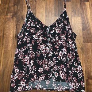 Spaghetti Strap Floral Blouse